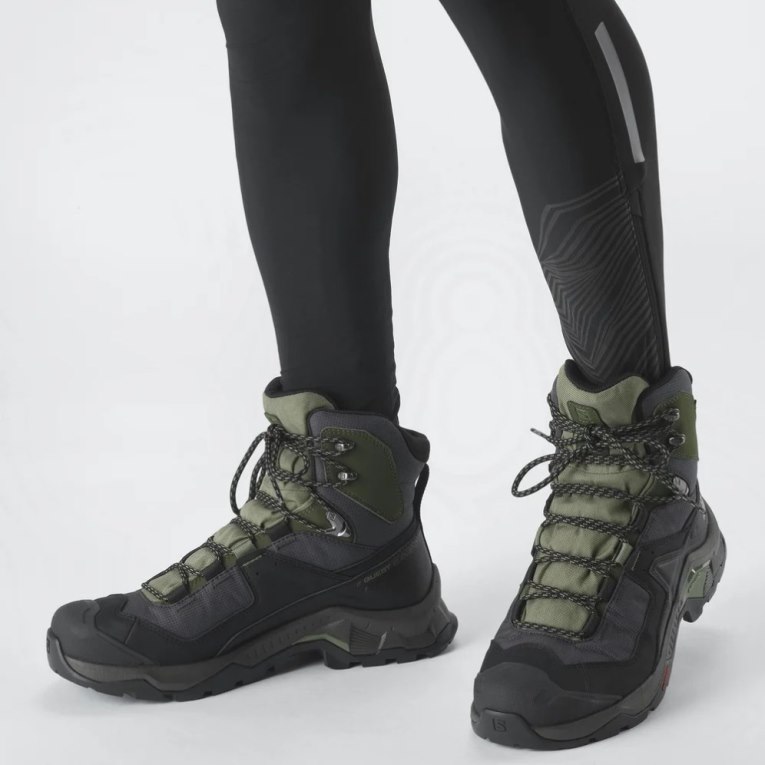 Botas Montaña Salomon Quest Element GTX Hombre Negros Verde Oliva | MX ONUC243